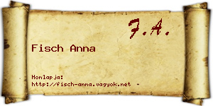 Fisch Anna névjegykártya